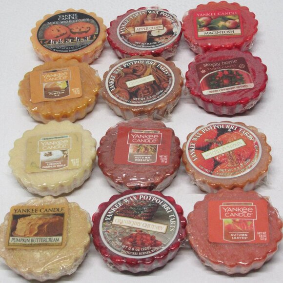 NEW! One Dozen (12) Yankee Candle Wax Melt Tarts in Fall Scents - Picture 1 of 1